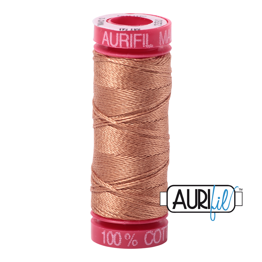 Aurifil ~ 12wt Thread ~ 2330 ~ Light Chestnut