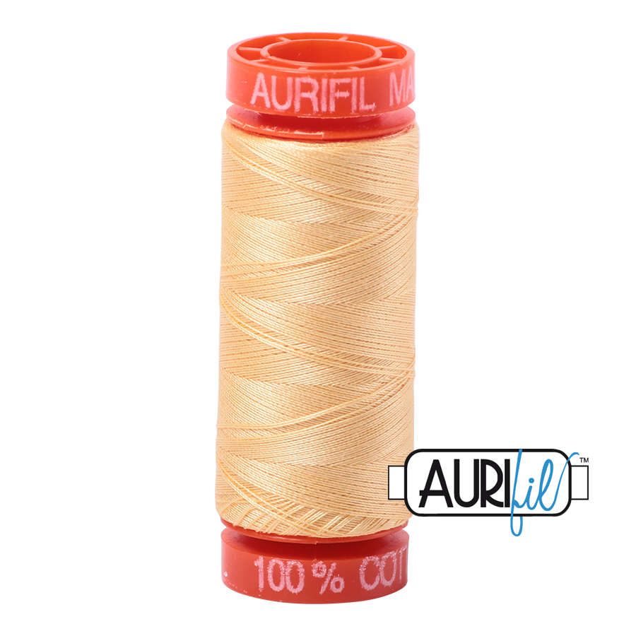 Aurifil ~ 50 wt Cotton ~ 2130 ~ Medium Butter Small Spool