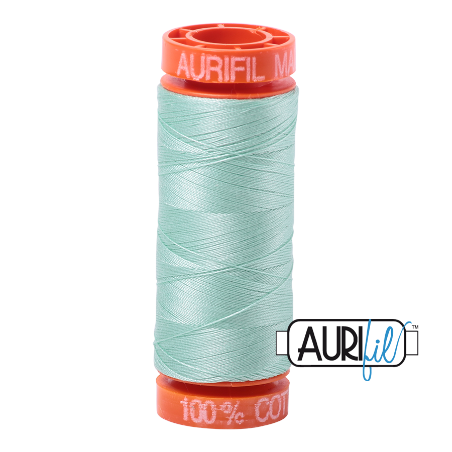 Aurifil ~ 50 wt Cotton ~ 2835 ~ Medium Mint Small Spool