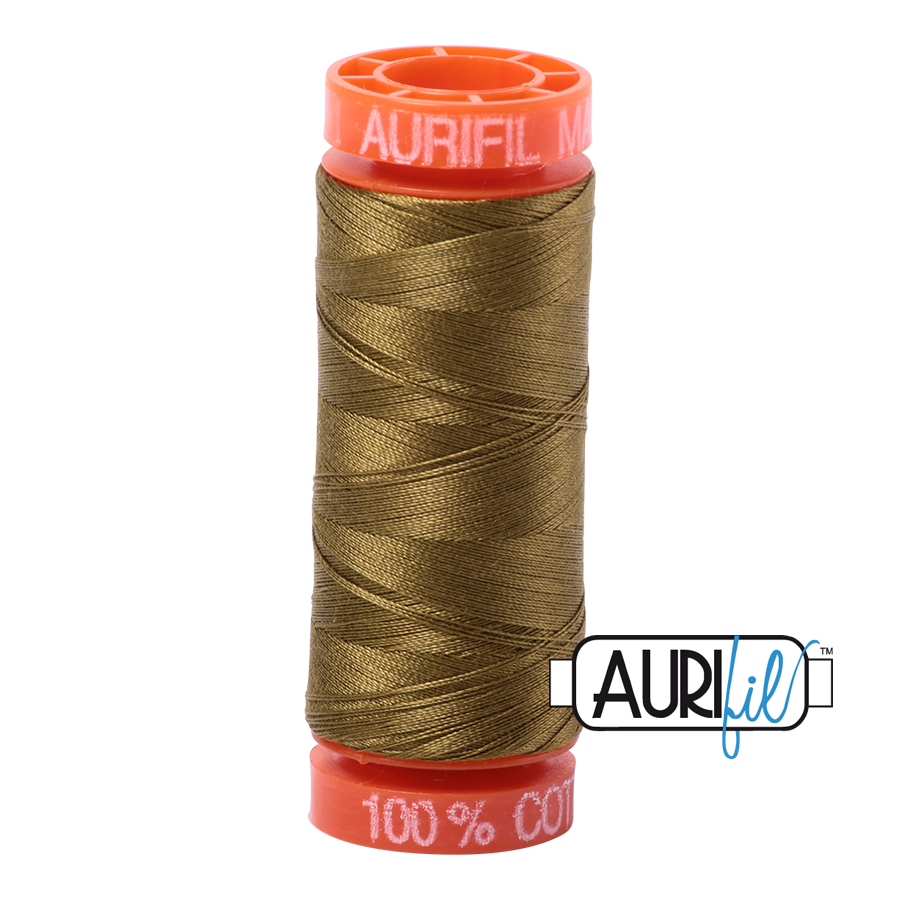 Aurifil ~ 50 wt Cotton ~ 2910 ~ Medium Olive Small Spool