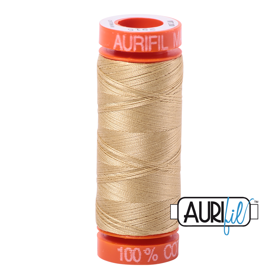 Aurifil ~ 50 wt Cotton ~ 2915 ~ Very Light Brass Small Spool