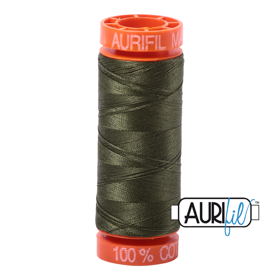 Aurifil ~ 50 wt Cotton ~ 5023 ~ Medium Green Small Spool