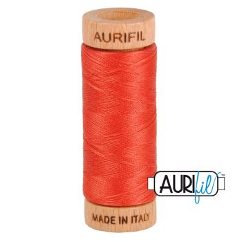Aurifil ~ 80 wt Cotton ~ 2255 ~ Dark Red Orange