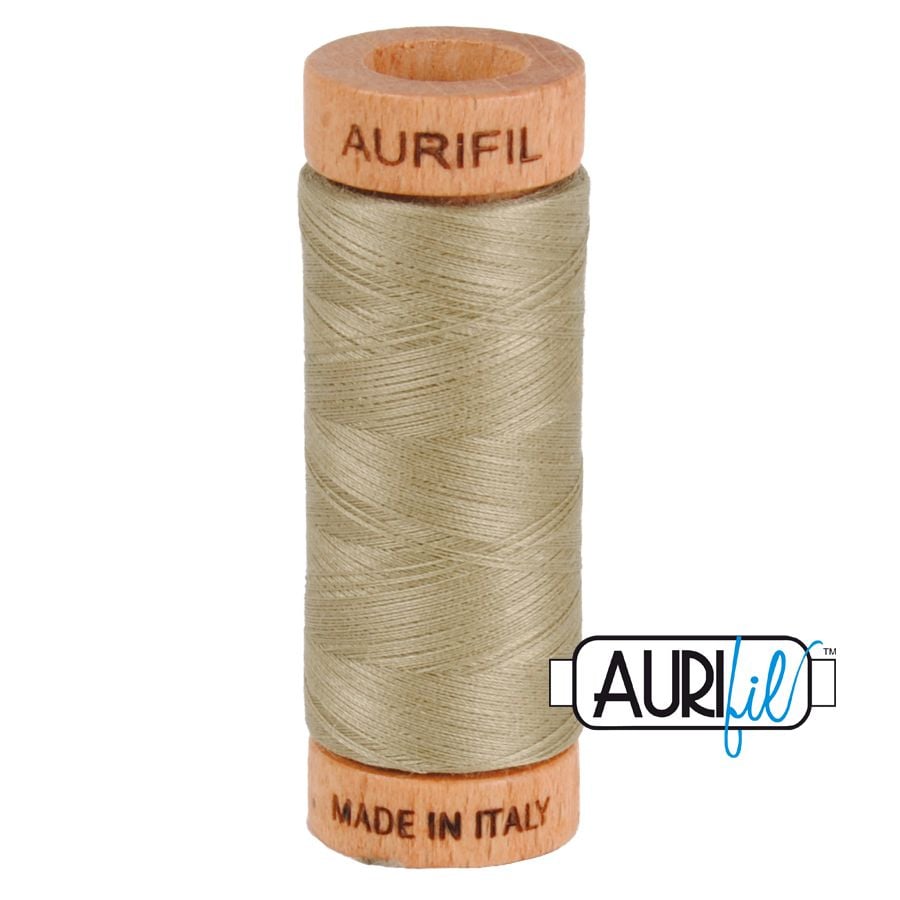Aurifil ~ 80 wt Cotton ~ 2900 ~ Light Khaki Green