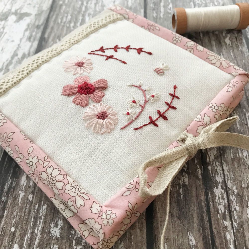 'Little Bee Faded Red Needle Book' Kit & Pattern
