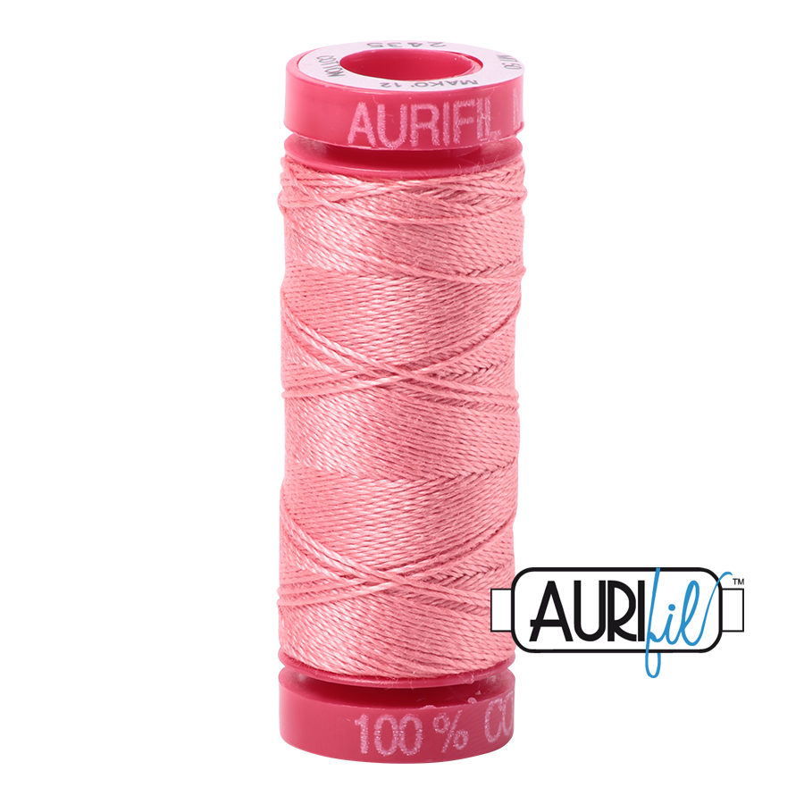 Aurifil ~ 12wt Thread ~ 2435 ~ Peachy Pink