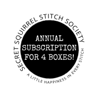 Annual Subscription for the Secret Squirrel Stitch Society  ~   THE CLUB WILL REOPEN MID APRIL STARTING WITH THE SUMMER 2024 BOX!