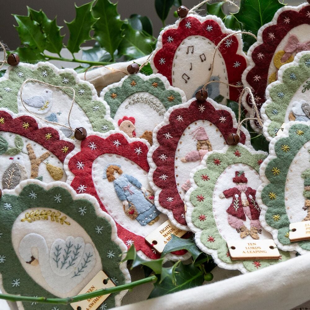 '***PRE-ORDER*** 12 Days of Christmas Felt Decoration Set' Kit