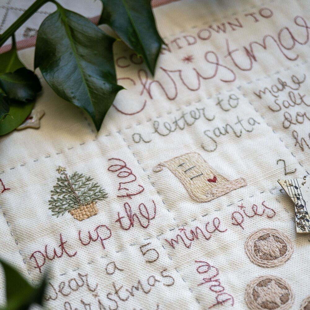 '***PRE-ORDER*** Countdown to Christmas Embroidery Sampler' Kit