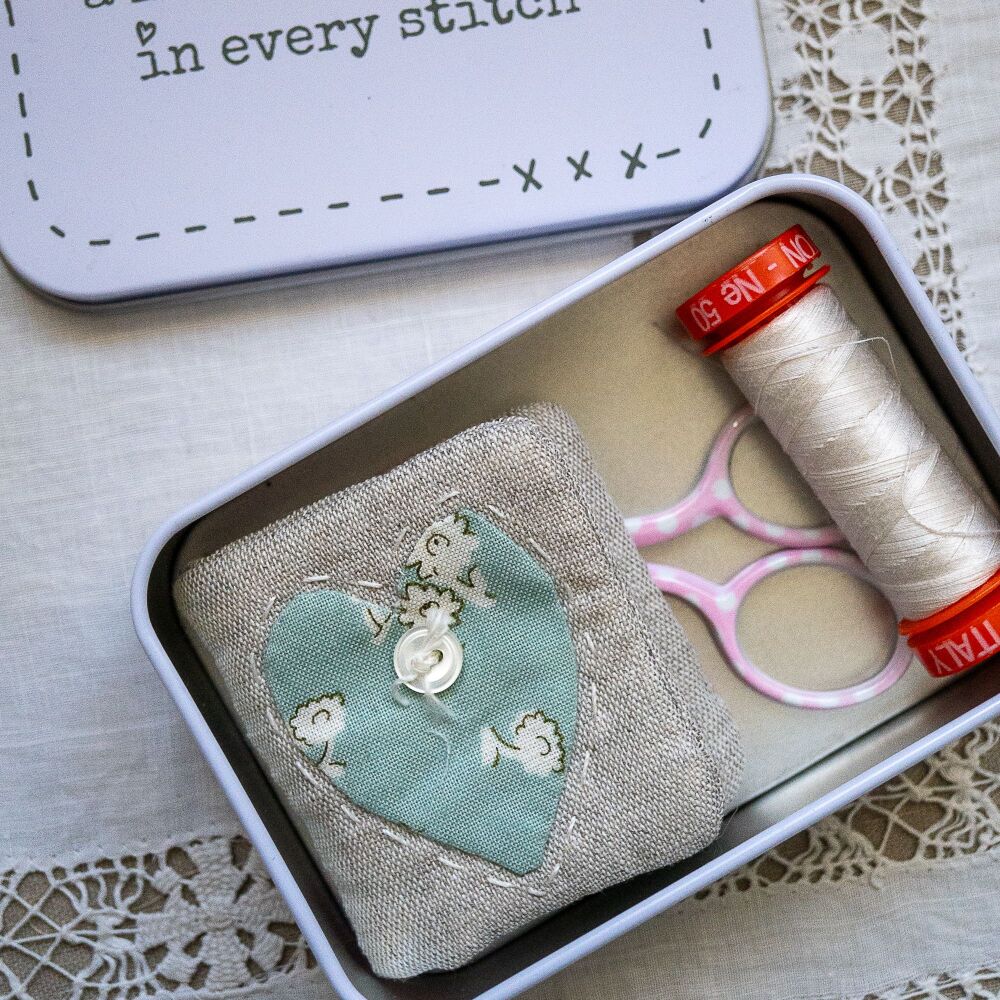 Dinky Tin ~ A Little Happiness in Every Stitch ~ Designed by Sarah