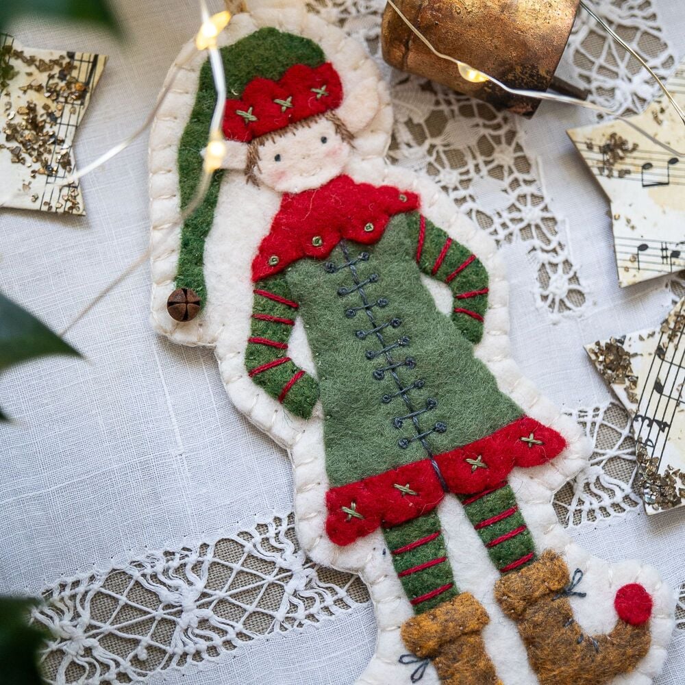 ***PRE-ORDER*** Figgy the Elf Felt Decoration Kit