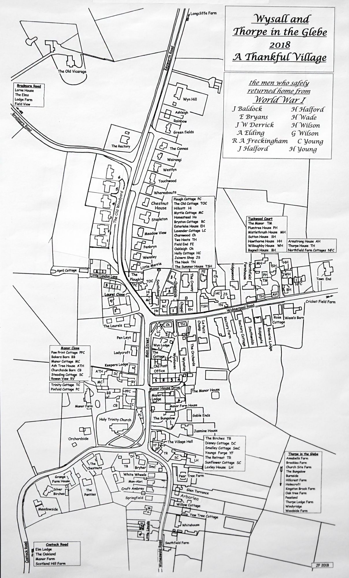Wysall Village Map