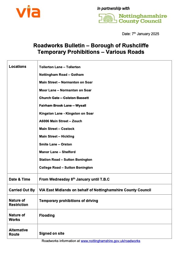 Roadworks Bulletin Various Roads Rushcliffe Updated 08.01.2025.jpg