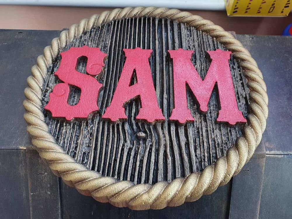 Sam Themed Textured Sign 03