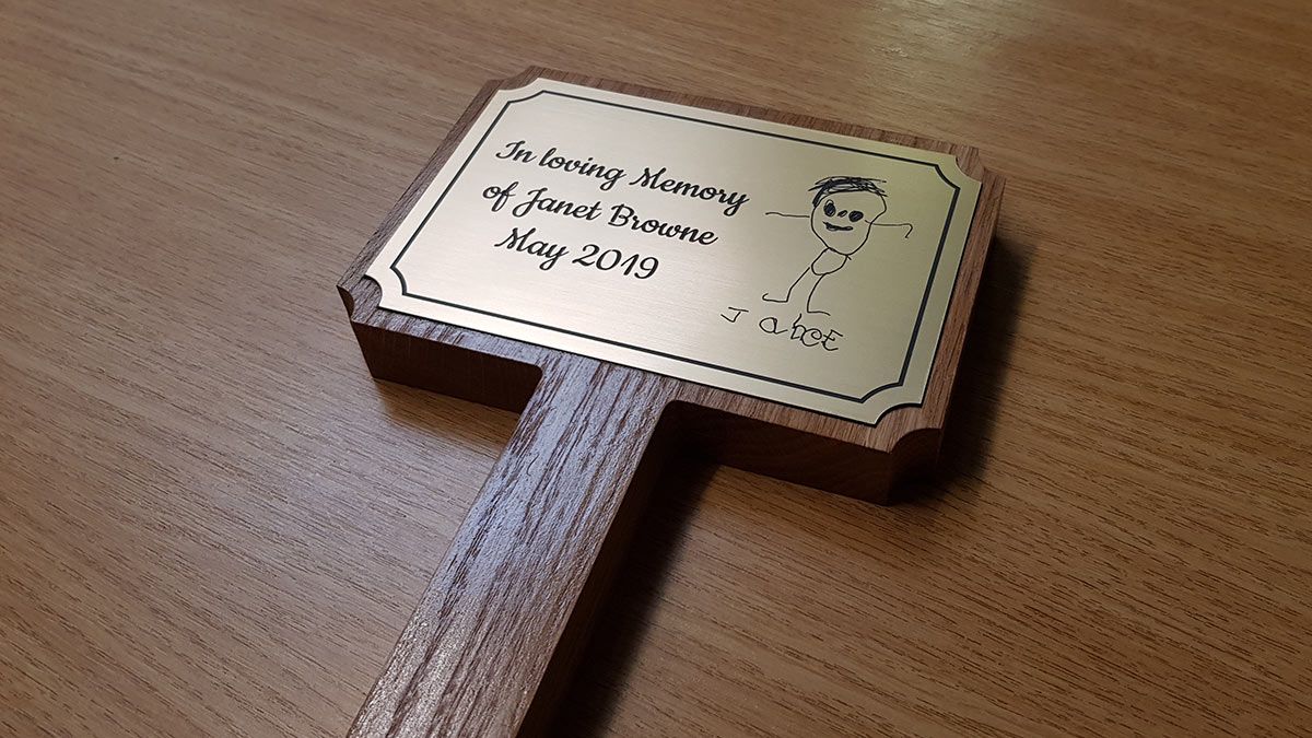 Laser Engraved and Cut Memorial Plaque
