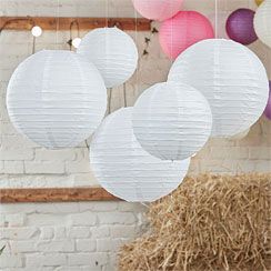 Boho Wedding Paper Lanterns - (5 colours options)