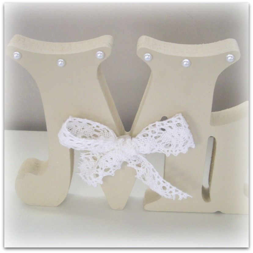Painted Wooden Initials & Words