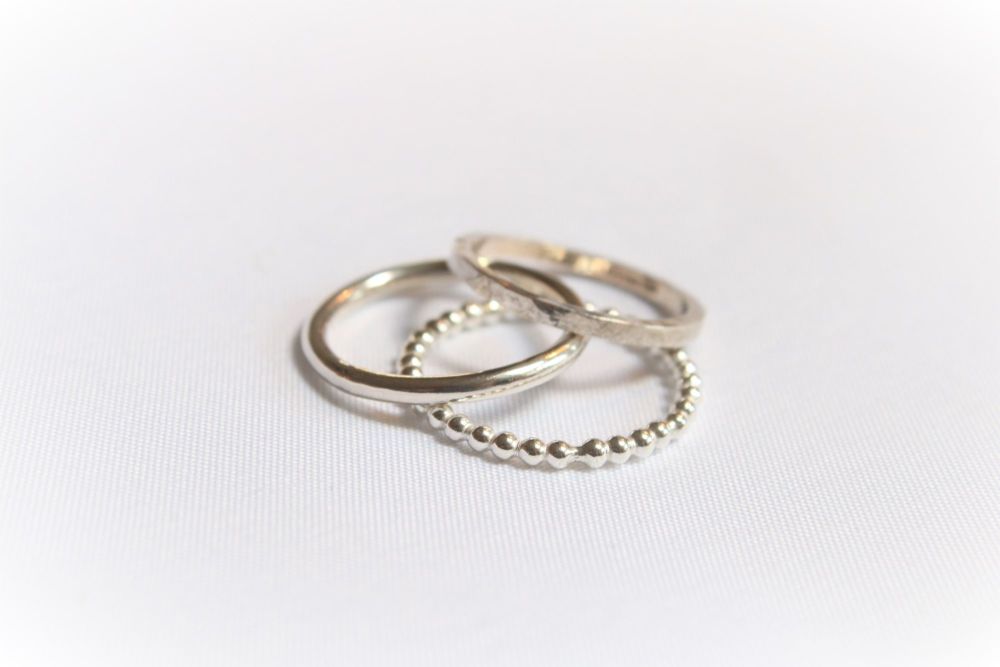 Silver halo ring