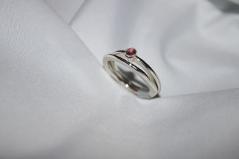 Pink tourmaline ring