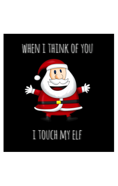 Touch My Elf Christmas Card