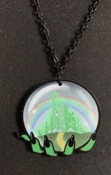 Rainbow Witch Globe Necklace