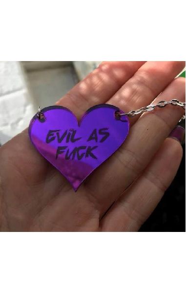 Evil As Fuck Myriad Mirror Heart Necklace
