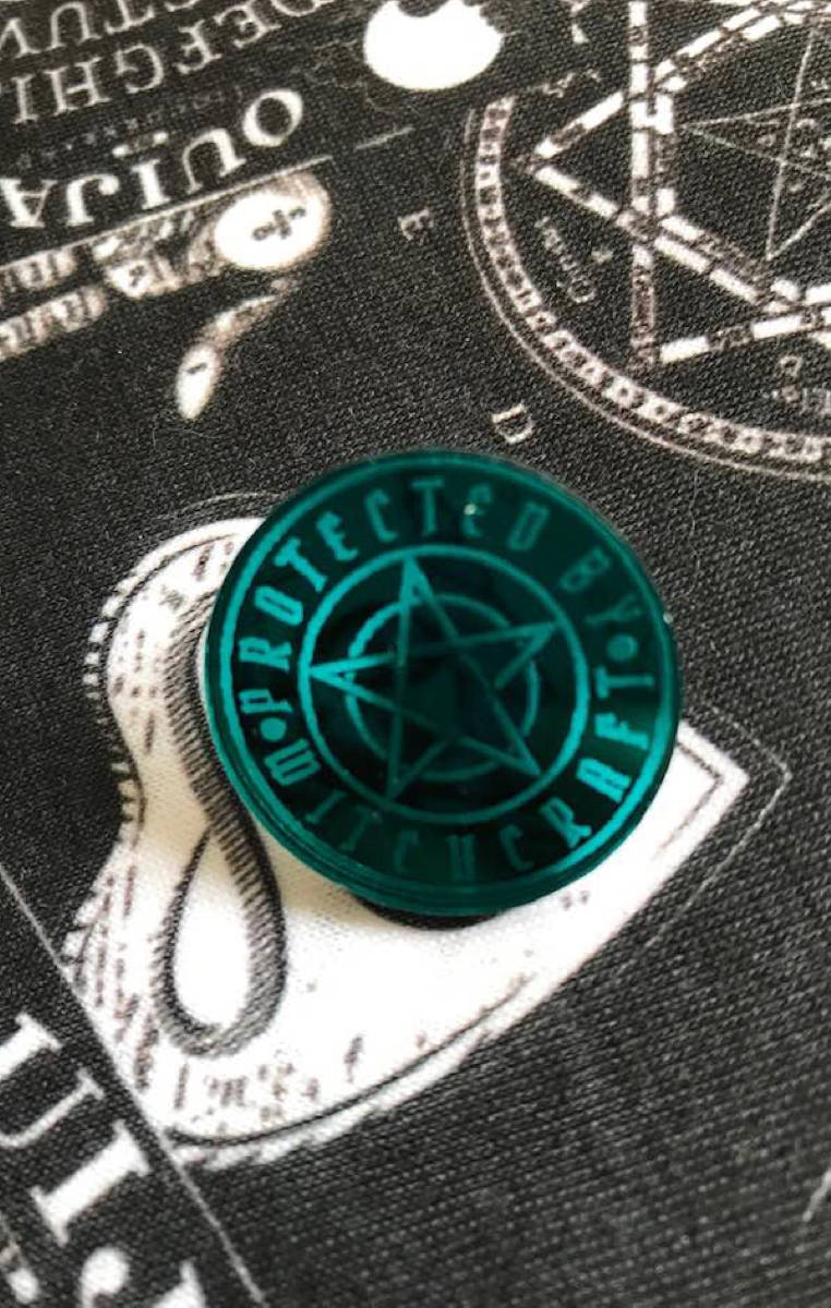 Protected By Witchcraft Pin Badge