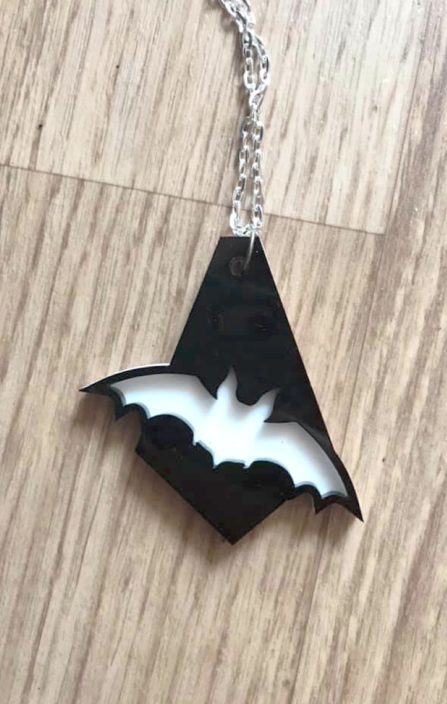 Bat Drop Layered Necklace