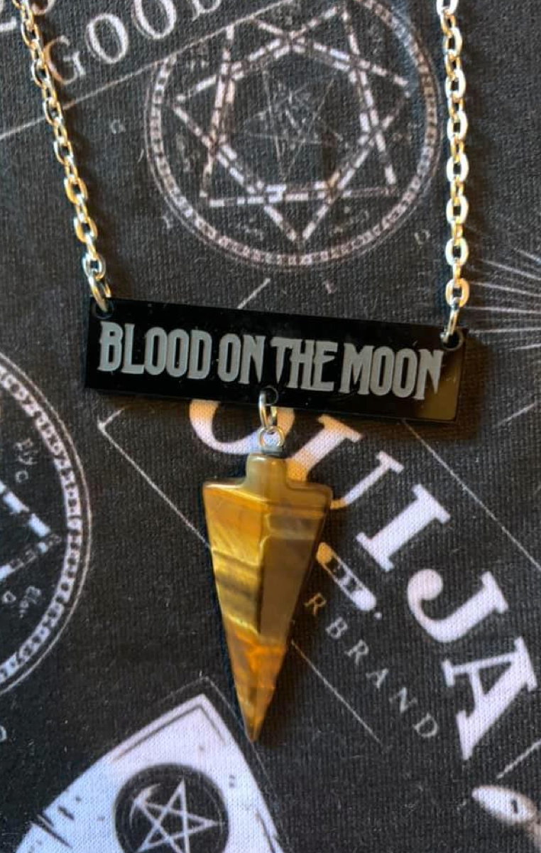 Blood On The Moon Tigers Eye Necklace