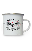 Bat Shit Crazy Mum Enamel Mug