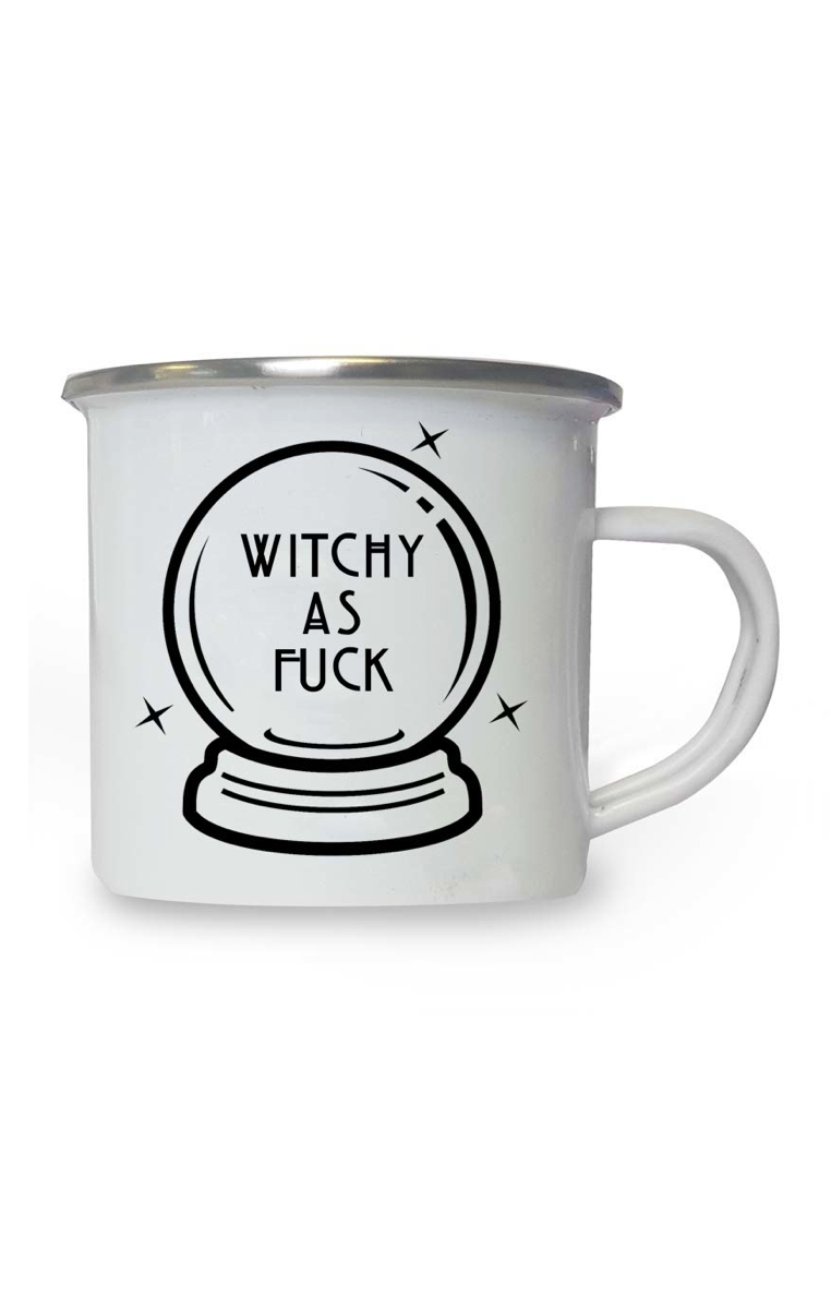 Witchy As Fuck Enamel Mug