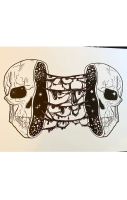 Split Skull A4 Print