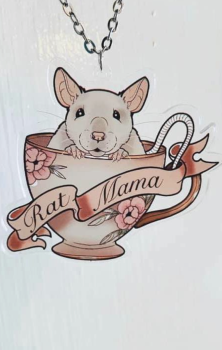 Rat Mama Teacup Necklace