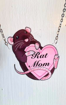 Rat Mom Heart Necklace