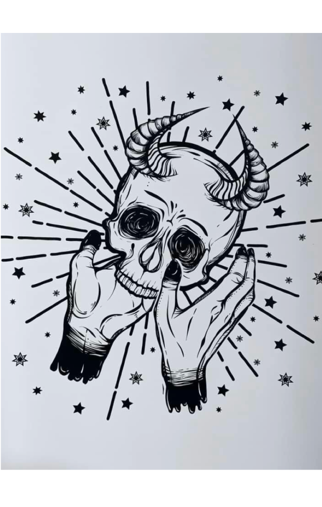 Demon Skull A4 Print