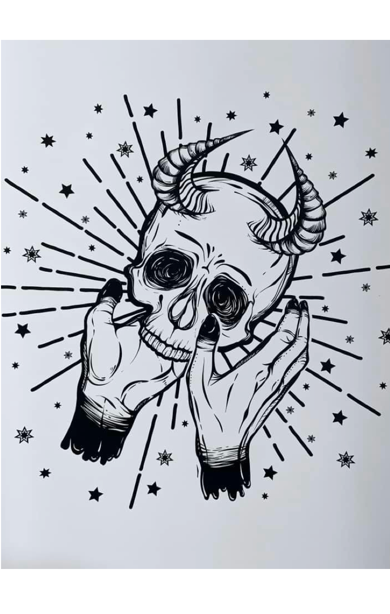 Demon Skull A4 Print RRP £4.99