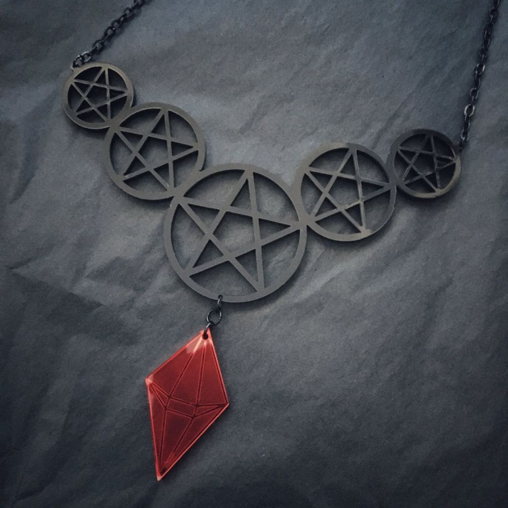 Powerful Pentacles Necklace