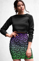 Ombre Chiropterra Pencil Skirt
