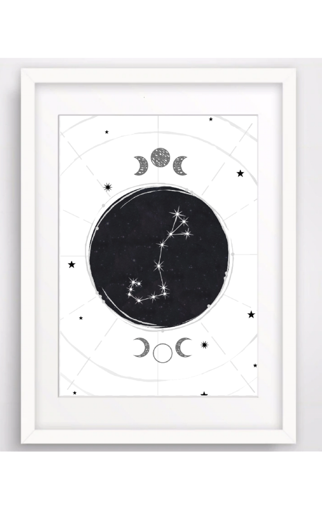 Zodiac Constellation A4 Print