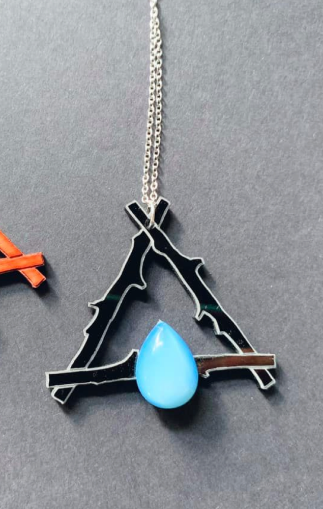 Fire Necklace Black