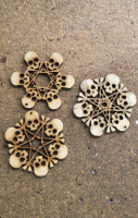 Skull Flakes Set Of 3 - Decorate Yourself