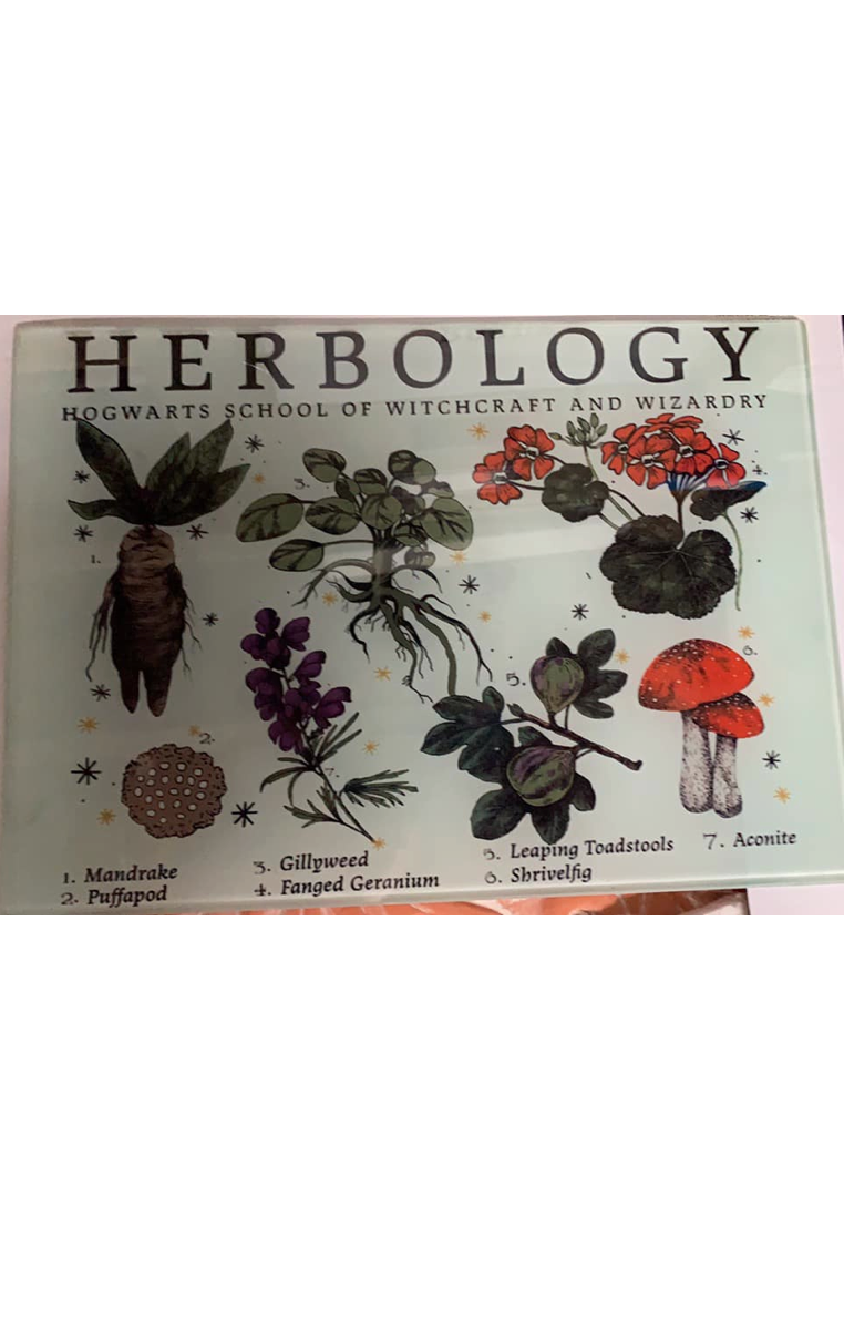 Herbology Glass Chopping Board
