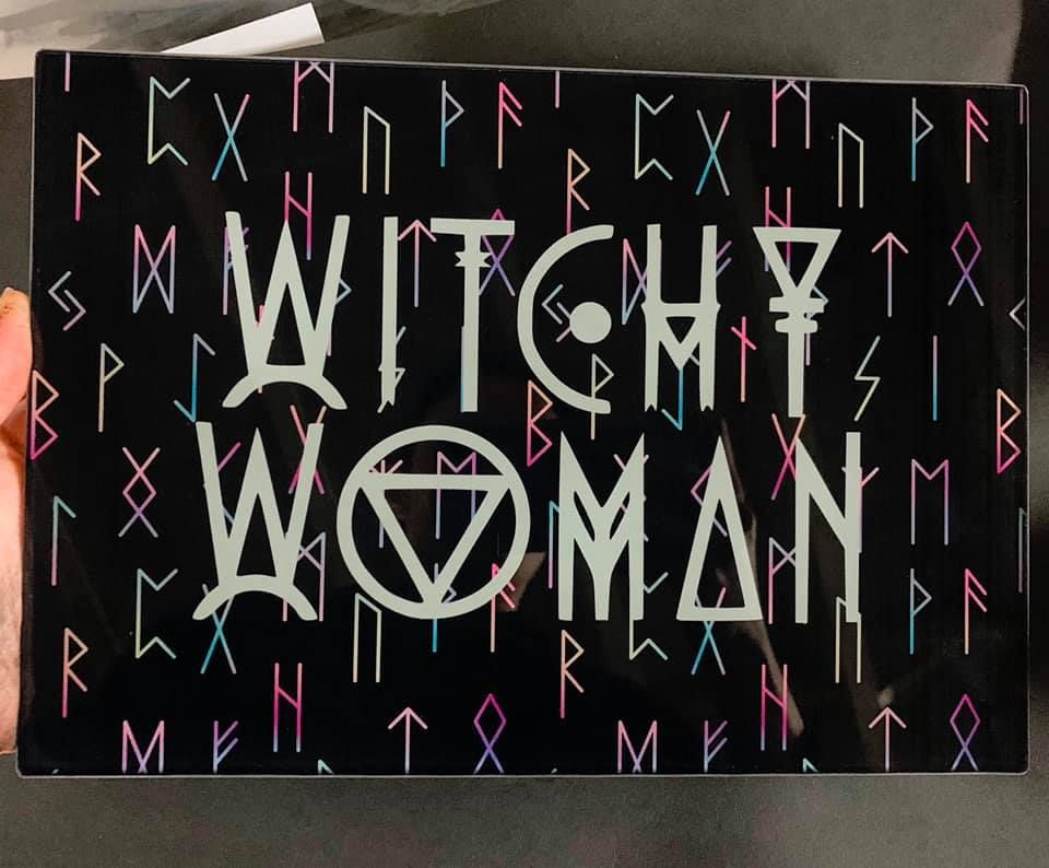 Witchy Woman Glass Chopping Board #406