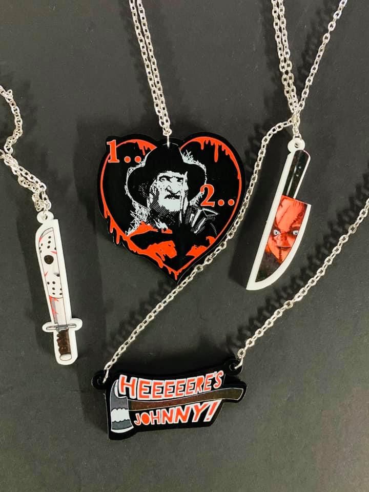 Hockey Mask Knife Necklace
