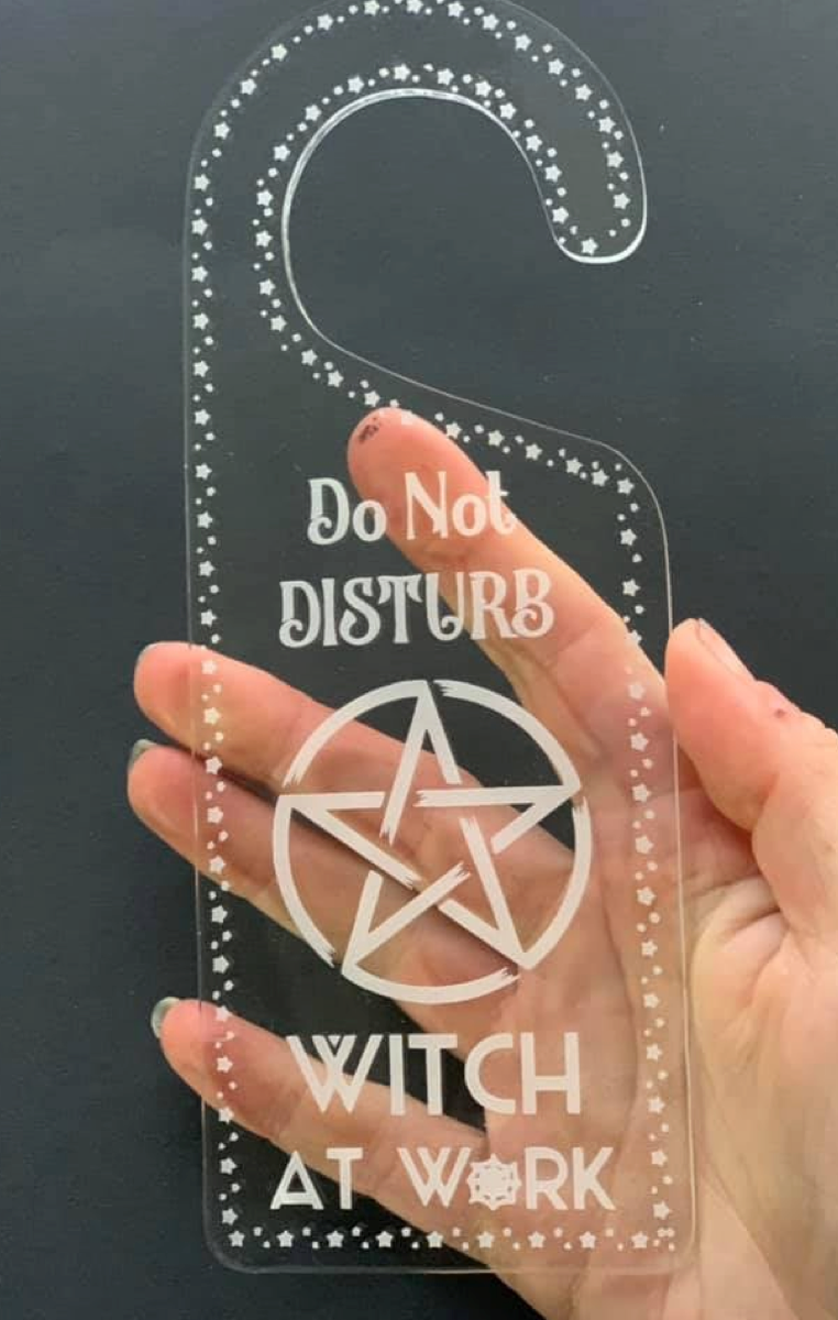 Witch At Work Door Hanger #219