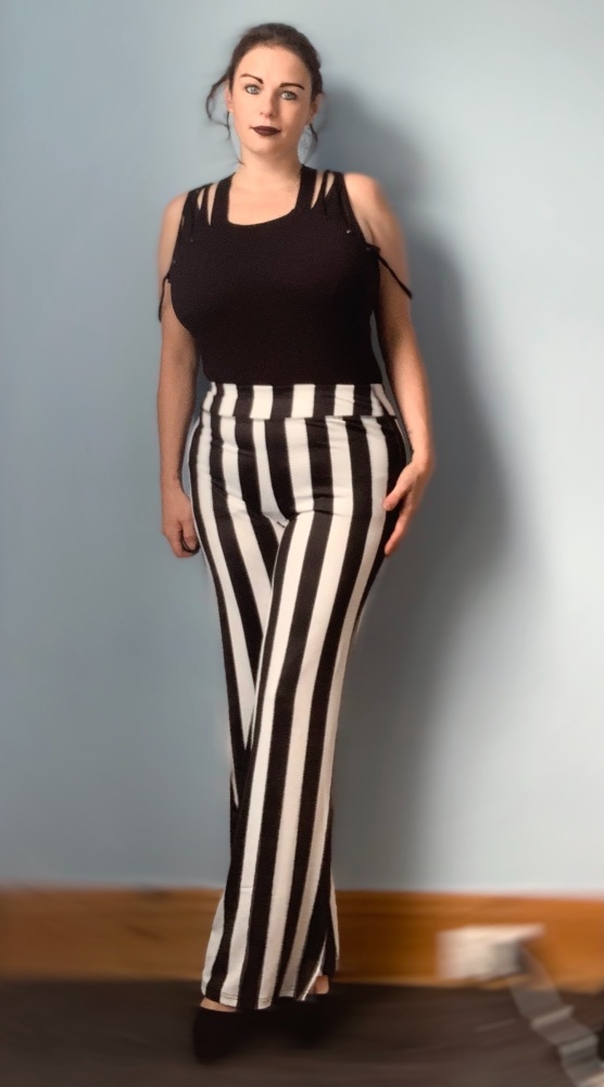 Striped Black & White Flares