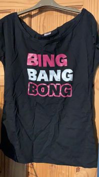 D15 bing bang bong off shoulder size 10-12 faulty print