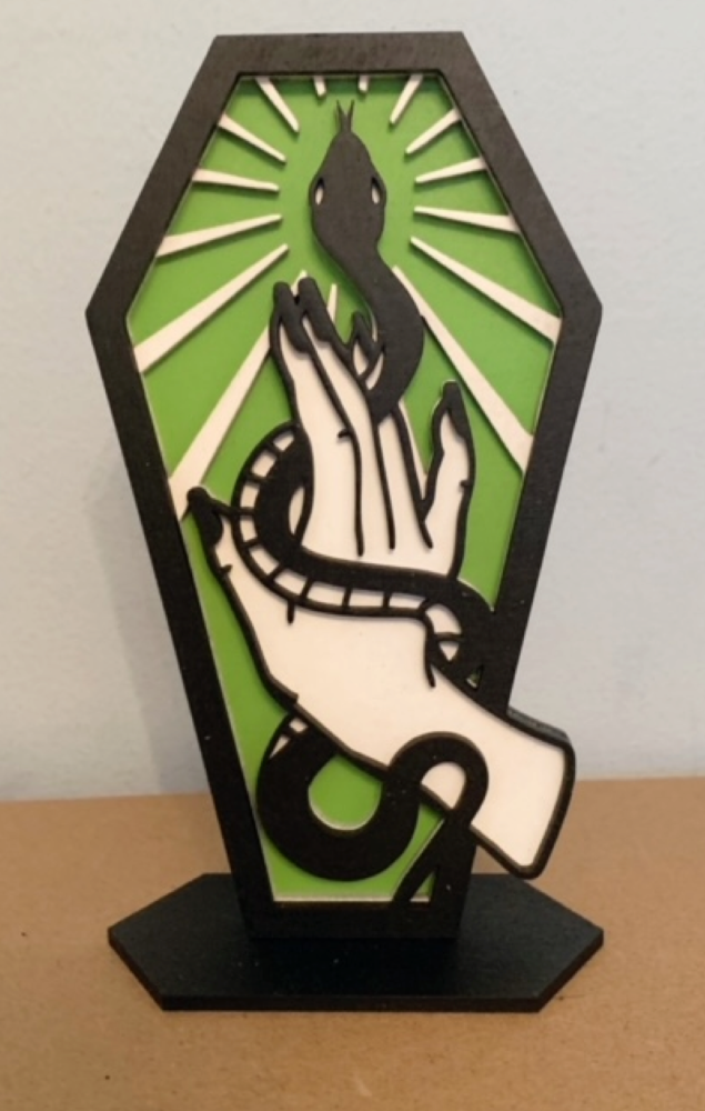 Serpent Coffin Art Freestanding