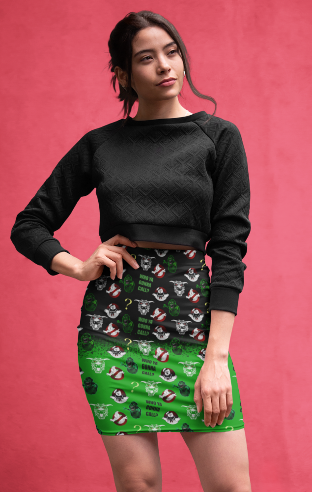 Green Slime Pencil Skirt