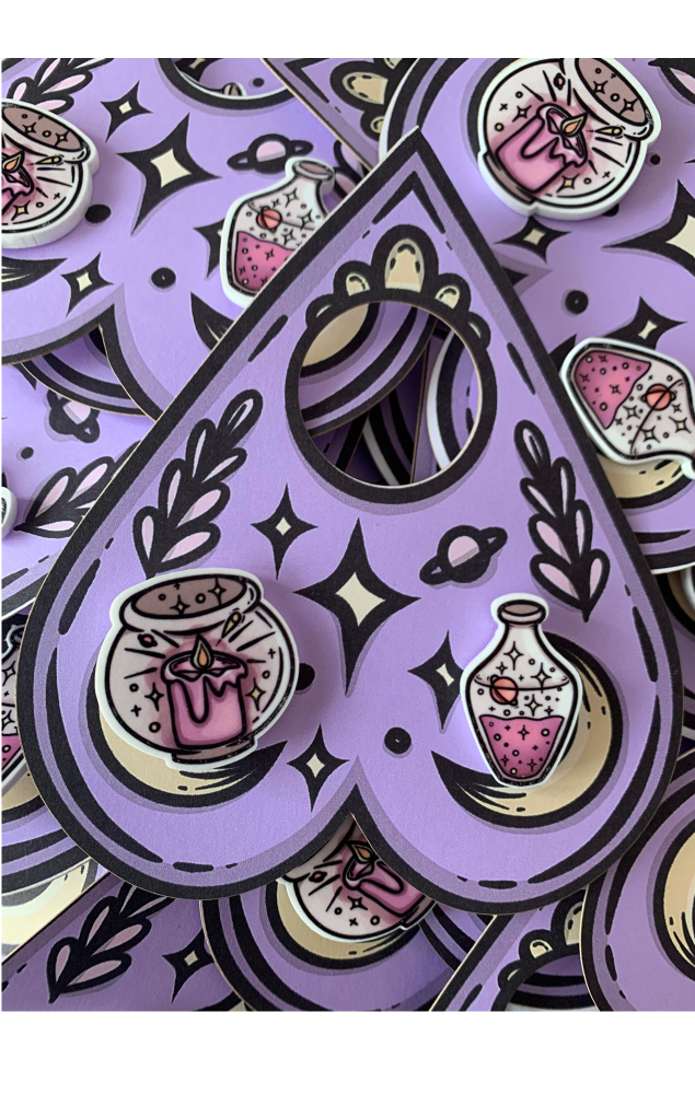 Cosmic Witch Pin Badge Set